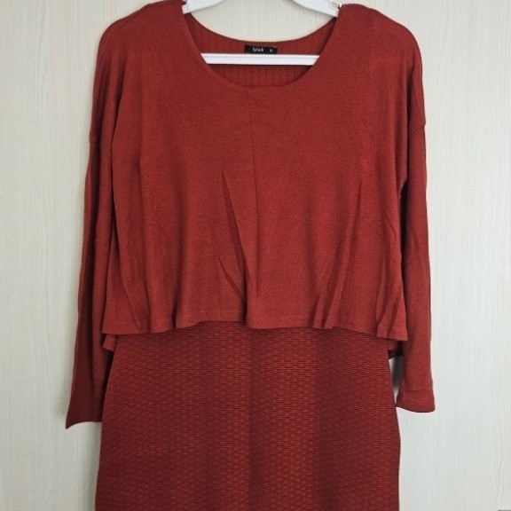 PRELOVED - BODYCON DRESS SPLASH - RED - DRESS MERAH