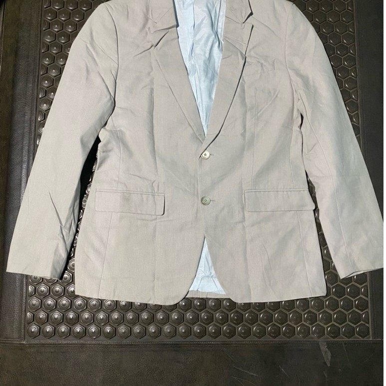 BLAZER JAS ZARA MAN SEMI DENIM JEANS CREAM MEWAH BRANDED