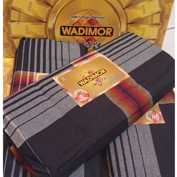 SARUNG TENUN WADIMOR KOMBINASI abu merah