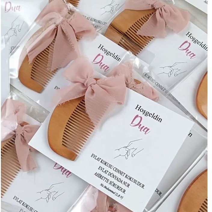 souvenir wedding/souvenir pernikahan aesthetic/ souvenir sisir kayu/ souvenir pernikahan