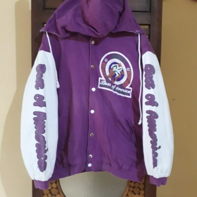 VARSITY HOCKEY VINTAGE HOODIE JACKET PL GY-IF