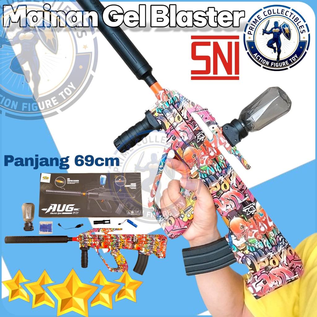 Hadiah Anak Cowok Mainan Otomatis AUG Hydrogel Blaster F967 Baterai Charger Electric Gun Gel