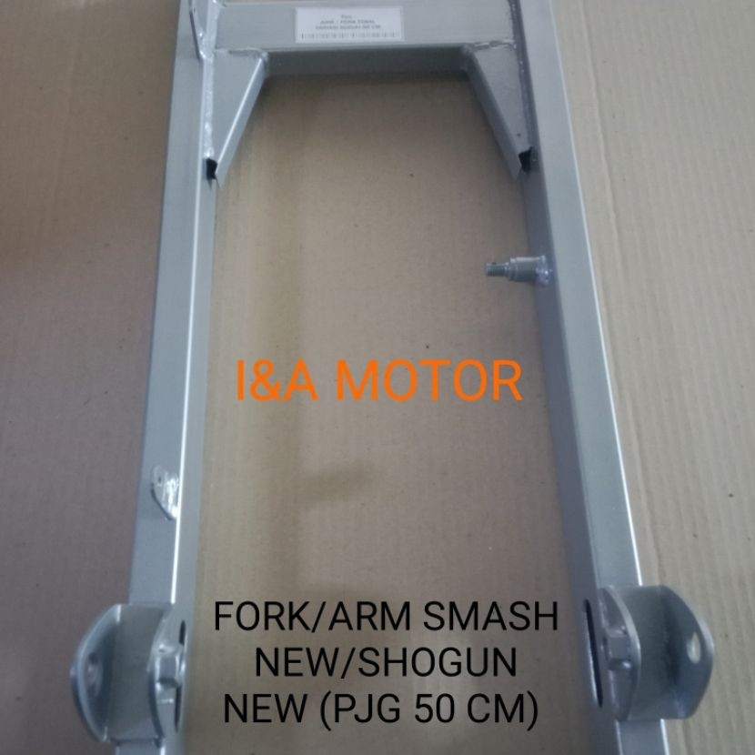 FORK/ARM SMASH NEW/SHOGUN 125 LAMA/SHOGUN R 110 NEW (LONG 50 CM ) BAHAN TEBAL SILVER