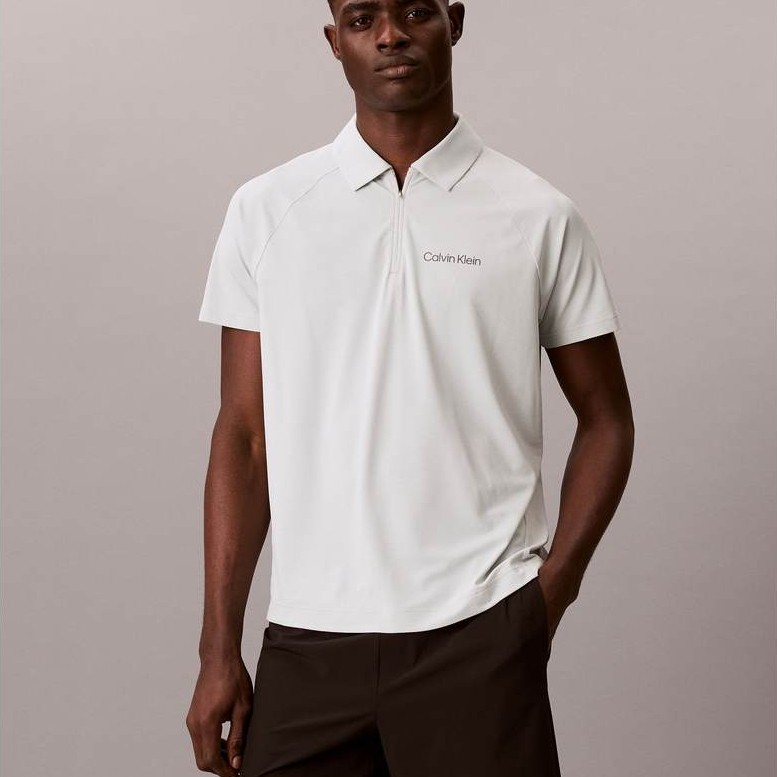 Calvin Klein Sport - PIQUE ZIP POLO