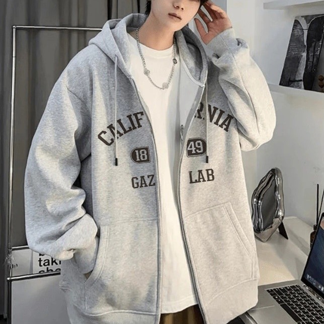 S - XXXXXL(6XL) Hoodie Calif Gaz Lab Jaket Hoodie BIGSIZE JUMBO OVERSIZE Korean Style FLeece 5XL 4XL