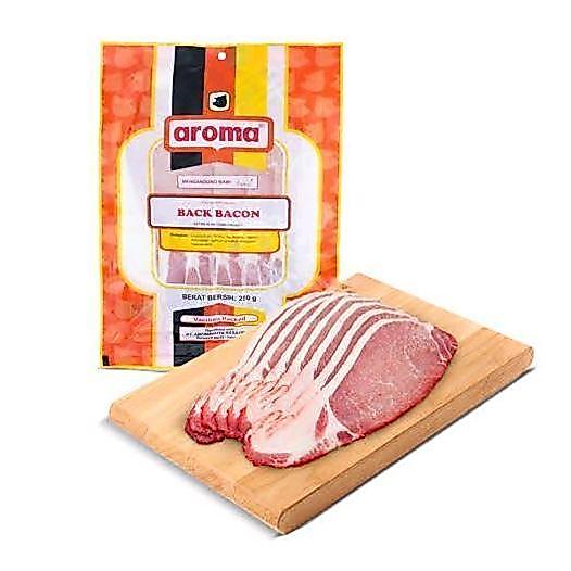 BACON BABI - BACK BACON (Pork Bacon Aroma/Daging Babi Asap)FROZEN FOOD