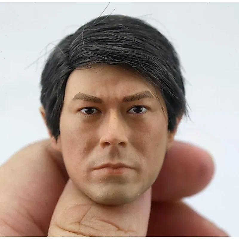 1/6 Scale Hongkong Male Star Louis Koo Head Sculpt Handsom Tin Lok Head Carving Model for 12inch Phi