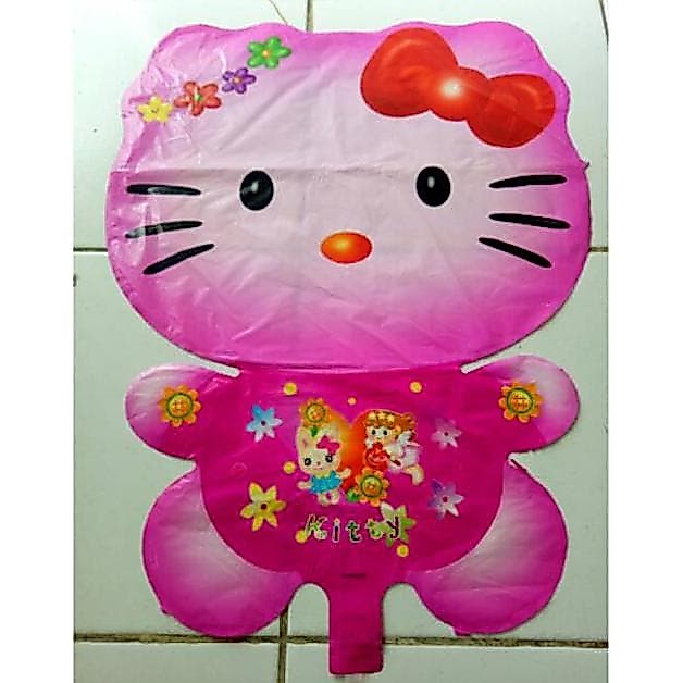 GROSIR 50 BIJI Balon Foil Hello Kitty bisa dijual LAGI - GROSIR BALON GAS PARASIT HELLO KITTY