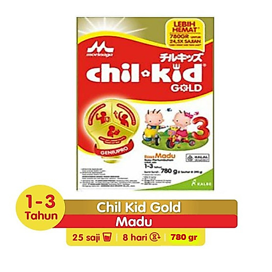 MORINAGA CHILKID GOLD GENIUPRO (dus utuh)/780gr (kemasan baru)