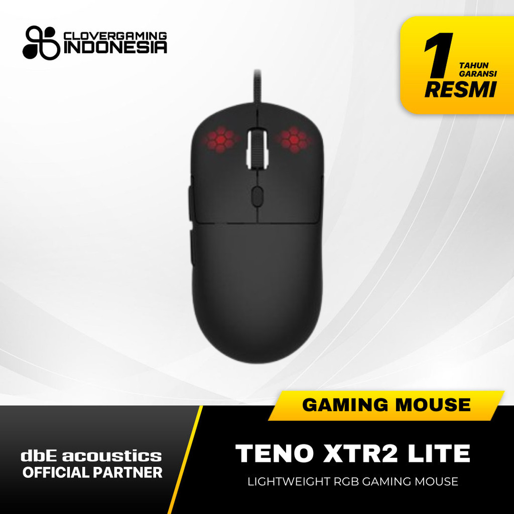 (Orion best) dbE TENO XTR2 XTR-2 Lite Wired Gaming Mouse RGB Lightweight Ambidextrous Design 56 Gram