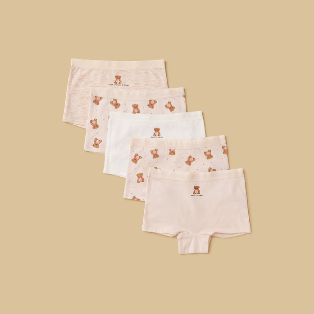 Max Fashion Pack Of 5 - Teddy Bear Print Boyshorts