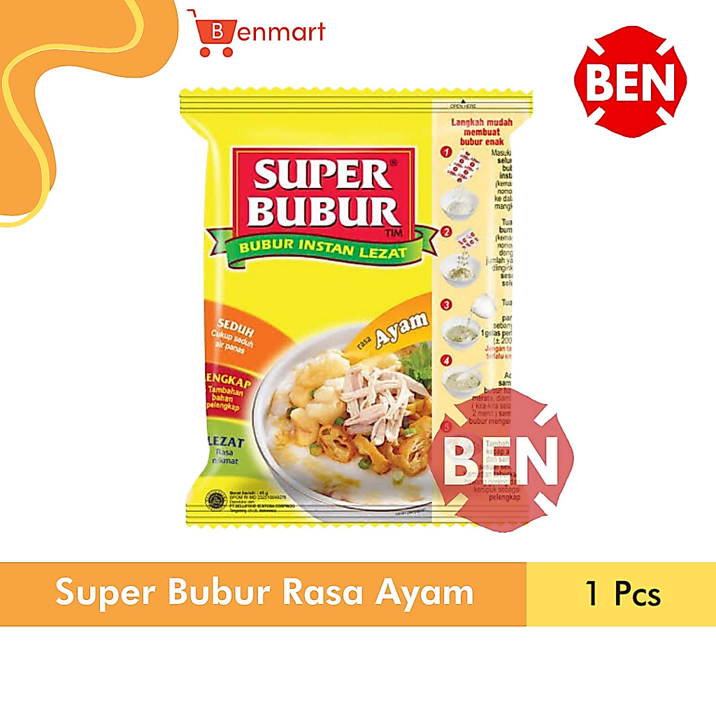 Super Bubur AYAM Instan Beras Asli Chicken Porridge Instant Besar Dus