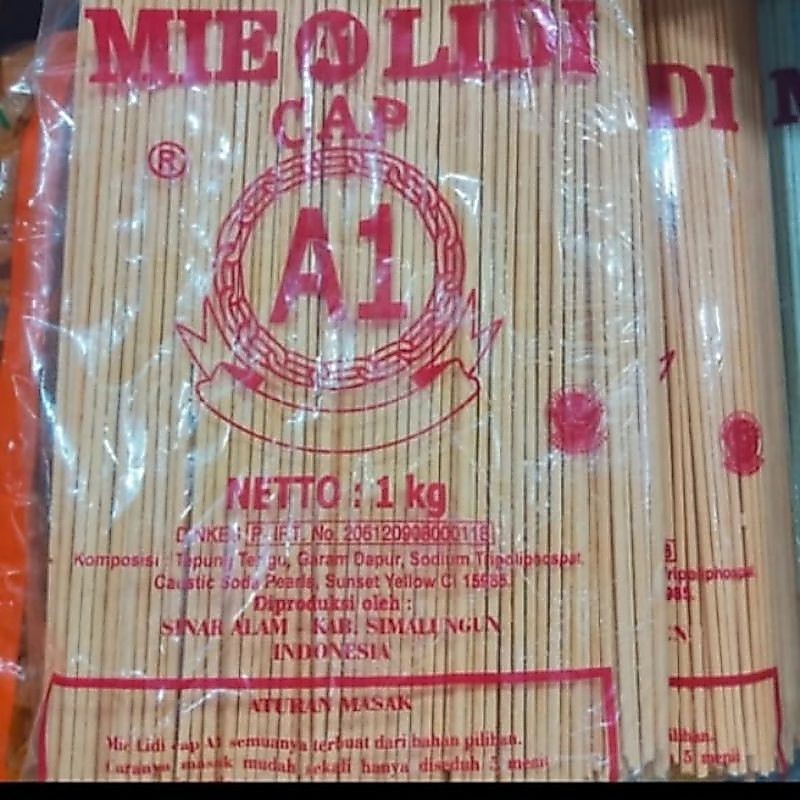 Mie Lidi A1 Warna Sedikit Kemerahan Mentah 1 kg