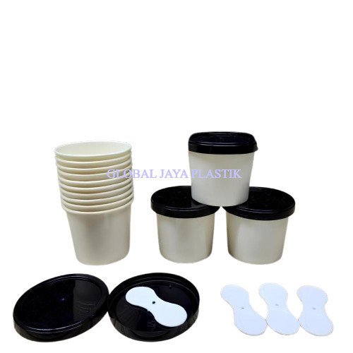 Cup Ice Cream Paper Cup 4oz + Tutup Sendok