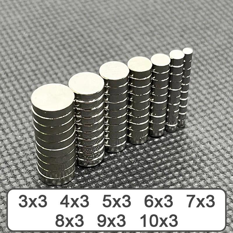 Round Magnet 3x3 5x3 6x3 10x3mm N35 Super Strong Neodymium Magnet NdfeB Powerful Permanent Magnetic 
