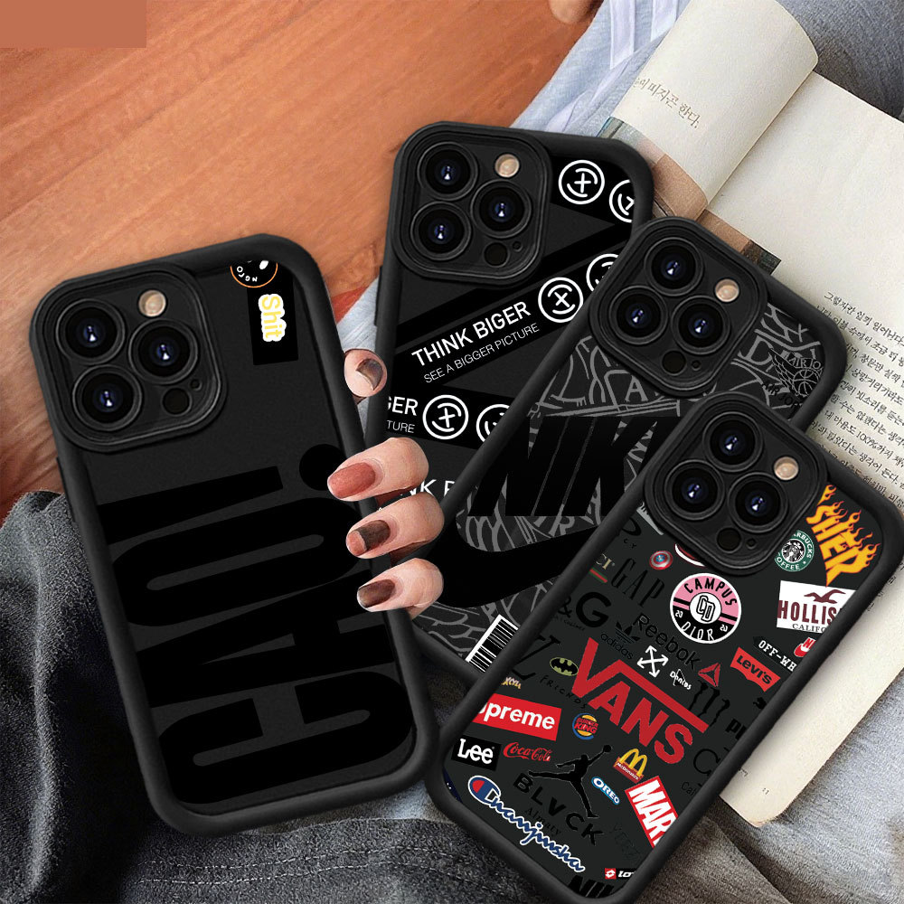 Casing hp Untuk OPPO A37 A37F A16K A16E A52 A92 A76 A96 Reno 5 8T Realme7 8 6 7pro 9i Black Phone Ca