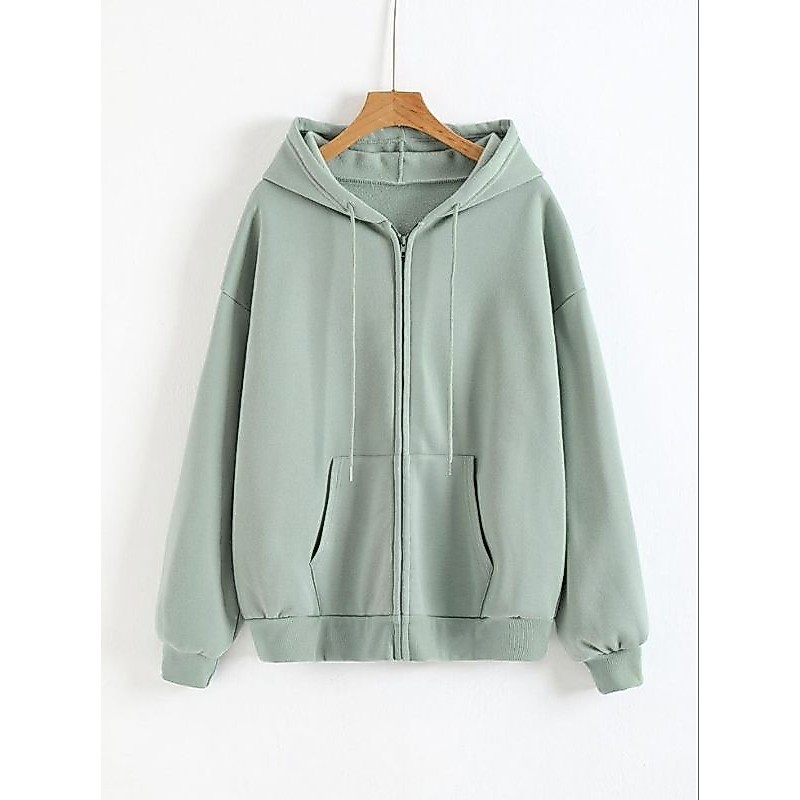 Hoodie Zipper Polos Unisex Pria - Wanita L - XL - XXL