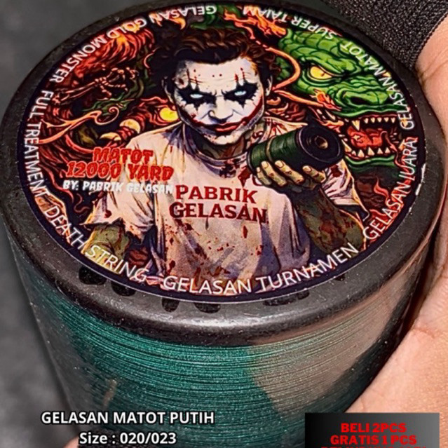 Gelasan 12000yard MATOT JOKER SPECIAL FIGHTER size 020/023 Beklit Kayu (Asli Original)