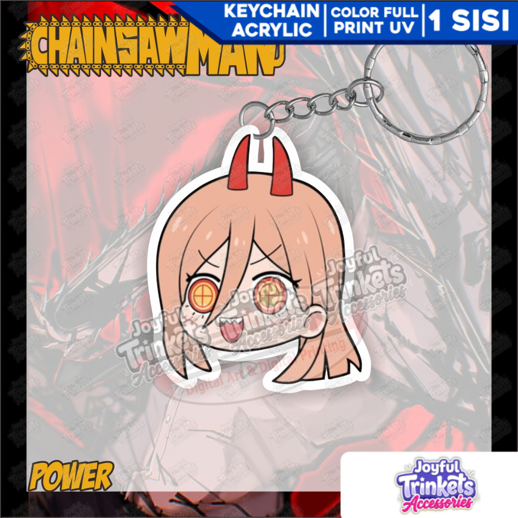 Gantungan Kunci POWER Chainsaw Man - Ganci Chainsaw Man - Anime Chainsaw Man - Gantungan Kunci Akril