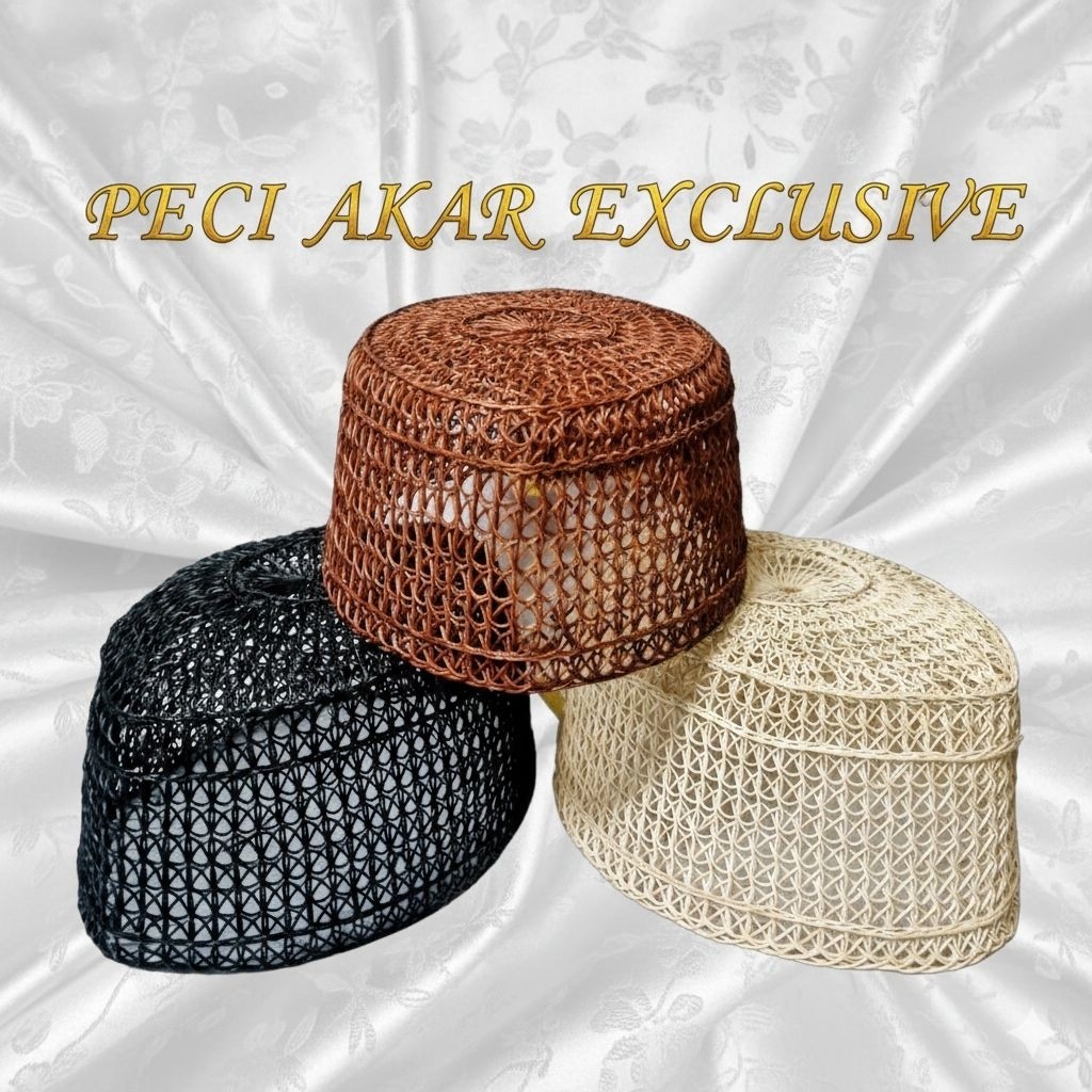 Peci Kopiah Songkok AKAR JANGANG ROTAN Murah , Peci Rotan , Kopiah Akar , Songkok Jangang , Peci Haj