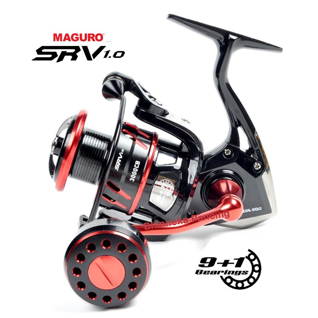 Reel Maguro SRV 1.0 | 9+1 Bearing | Mega Gear | Power Handle | Spinning | 800 | 1000 | 2000 | 2500 |