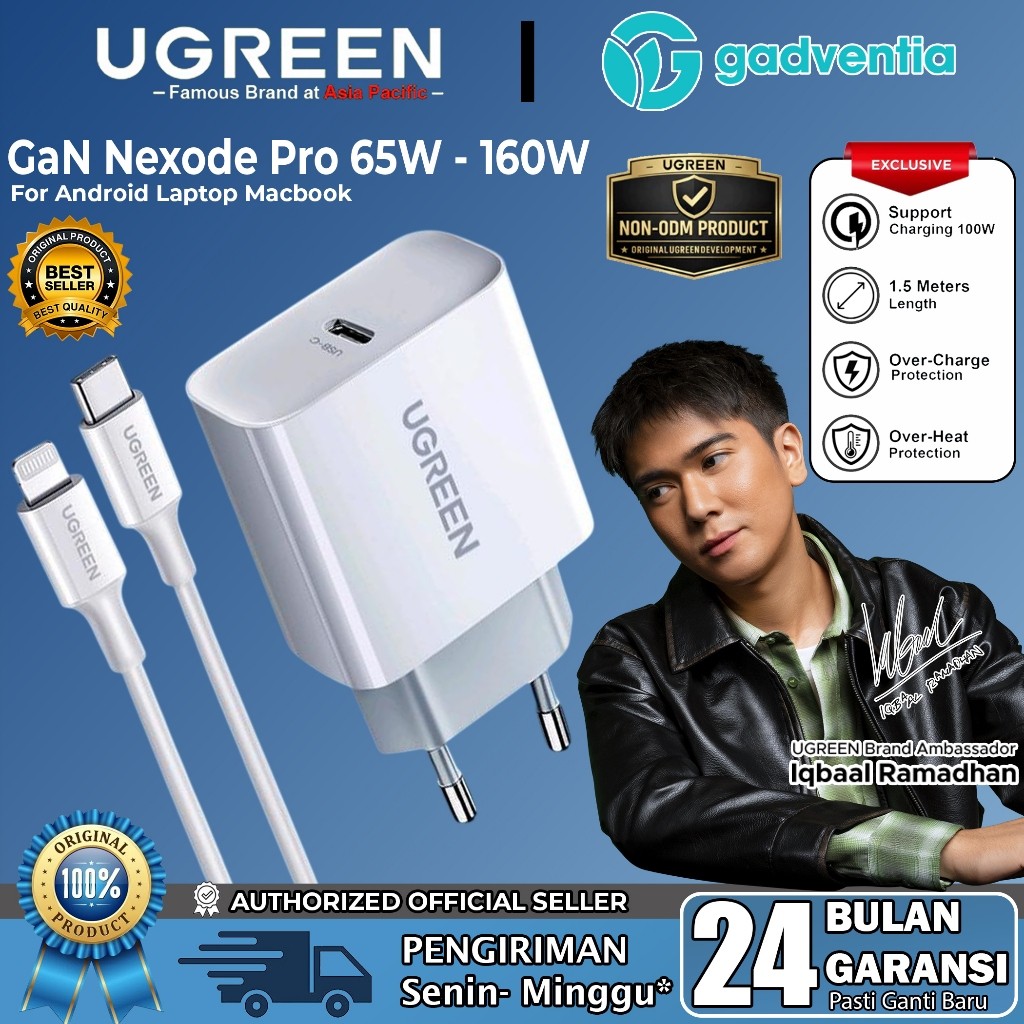 (ronda26) UGREEN Charger MFI iPhone 11 12 13 14 Pro Max USB Type C To Lightning PD Fast Charging 20w