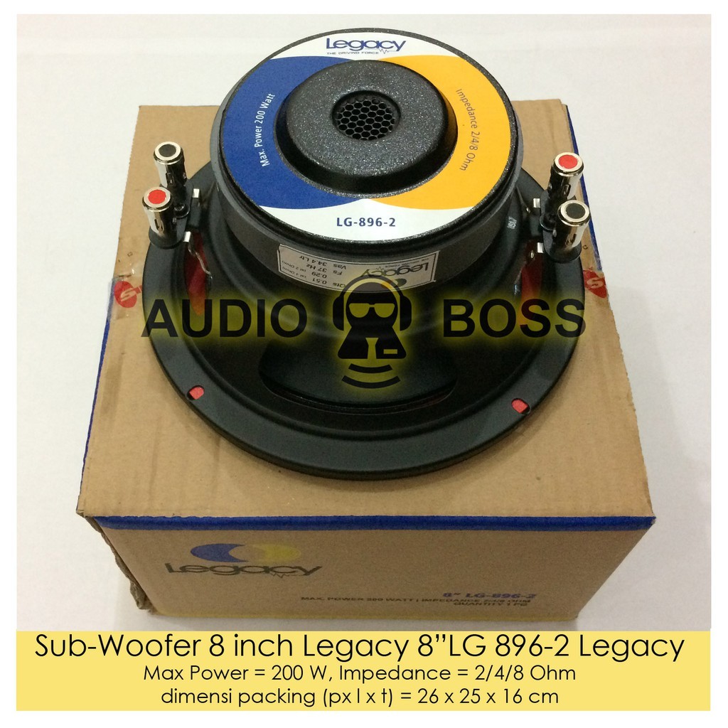 Speaker Subwoofer 8 inch Legacy 8” LG 896-2 / Subwoofer 8" Legacy 896