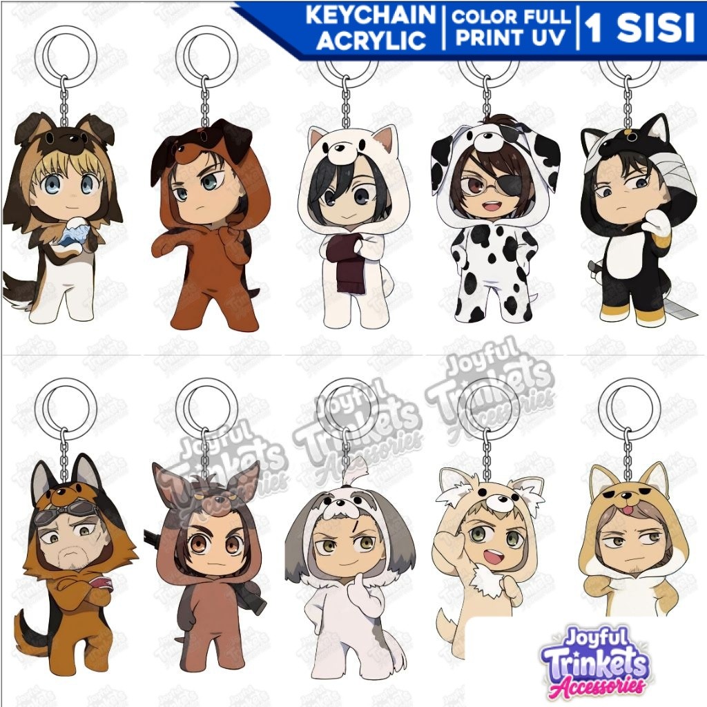 Attack on Titan Keyring / Gantungan Kunci Anime AoT - Joyful Trinkets Accessories