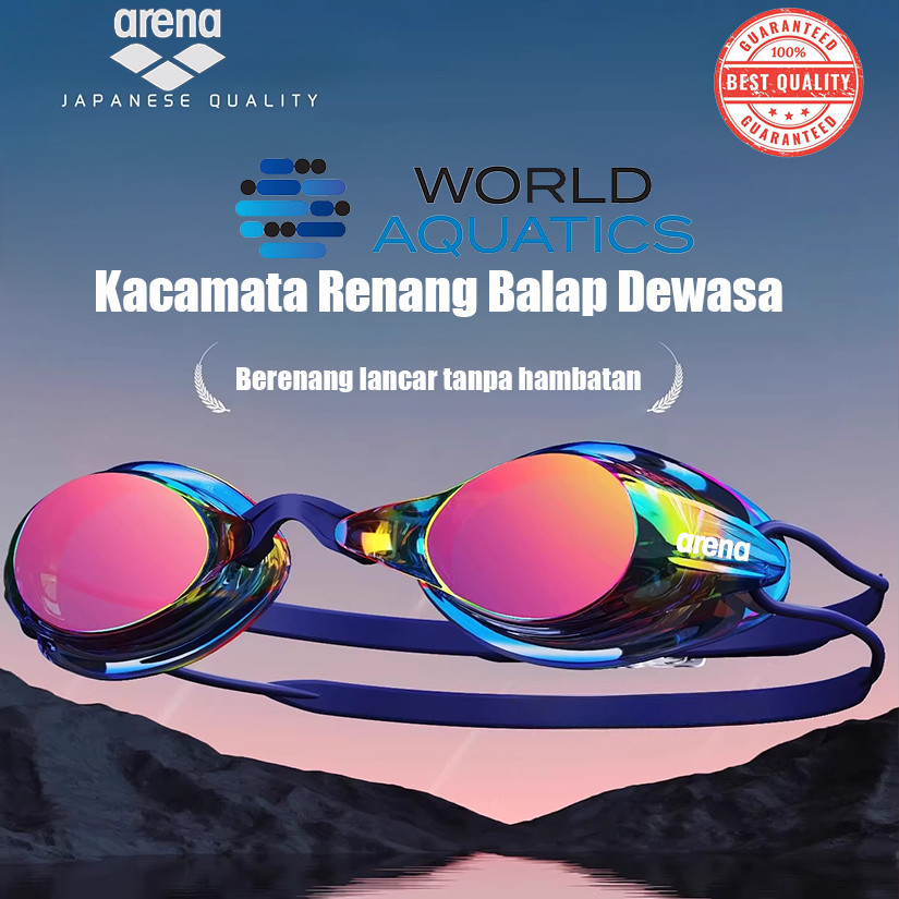 Bugar|| ARENA Kacamata Renang  wanita Dewasa arena cobra track Anti Fog original arena mirror