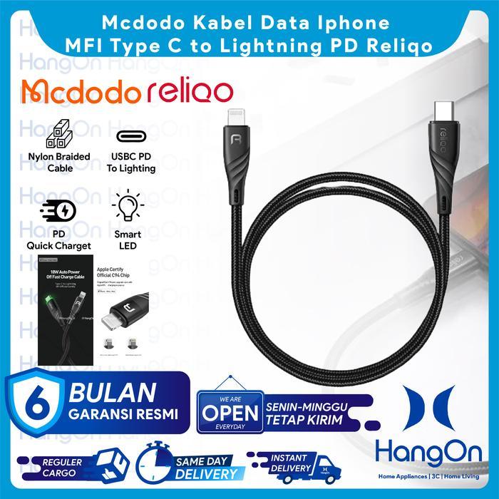 Mcdodo Reliqo Kabel Data Iphone MFI Type C to Lightning PD AutoCut off - Reliqo