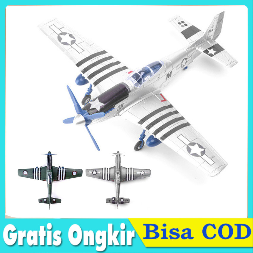 Model Kit Pesawat Tempur 4D Rakit Hijau Army - Mainan Miniatur Pesawat Fighter Diorama Koleksi