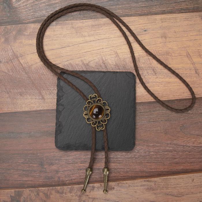 Kalung Dasi Koboi Bolo Tie Pria Western American Eagle Turquoise Aksesoris Etnik Kulit Klasik - TALI