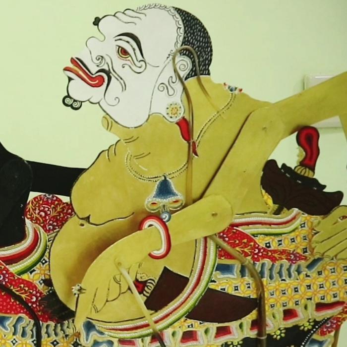 Wayang kulit Semar Alusan [Tinggi wayang 39cm/Tinggi total 60cm] - Semar 2