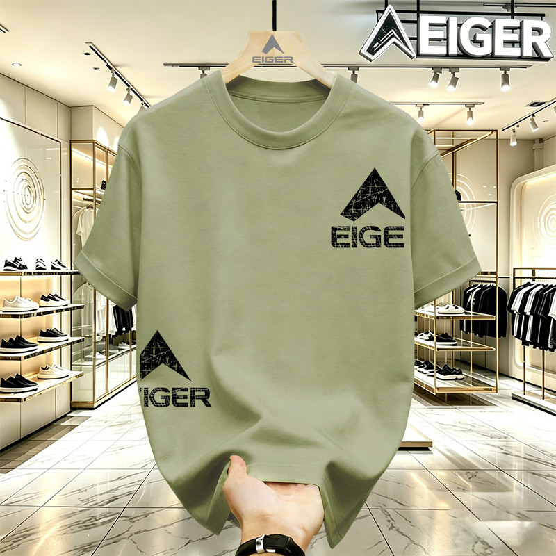 Kaos Eiger ORI Pendek Katun 24S Oversize Unisex Nyaman Keren Fashion Kekinian