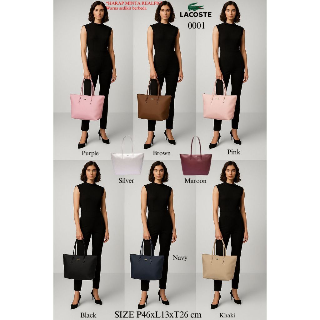 ZIZISHOP TOTE BAG WANITA IMPORT TAS LAkO 520 MODEL TERBARU tyga crocodile