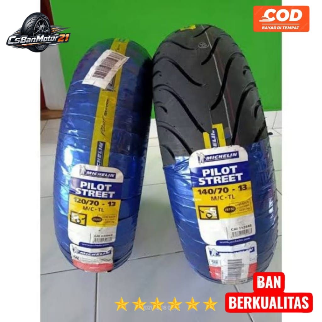 PROMO!!! Sepasang ban nmax ukuran 140/70-120/70- ring13 tubless merk michelin