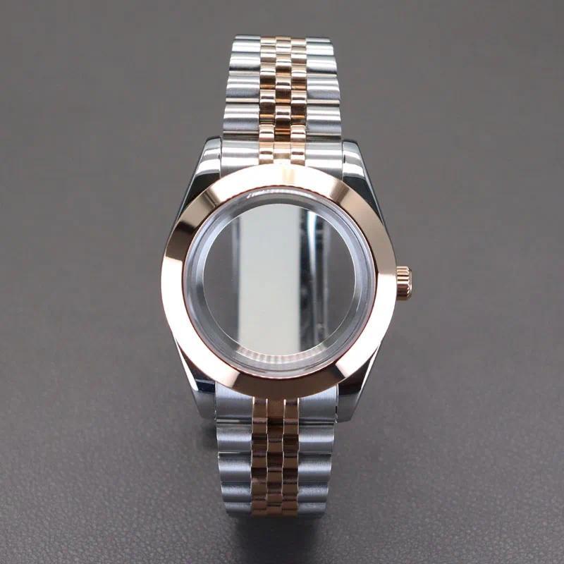 Casing Jam Tangan NH35 36mm/39mm Berkualitas Tinggi Tahan Air dengan Gelang Kaca Safir Untuk Mesin J