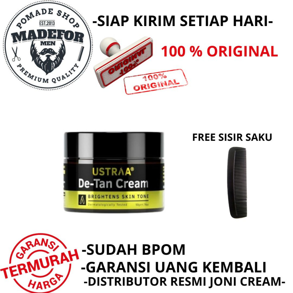 USTRAA DE-TAN CREAM BRIGHTENING CREAM PENCERAH WAJAH PRIA