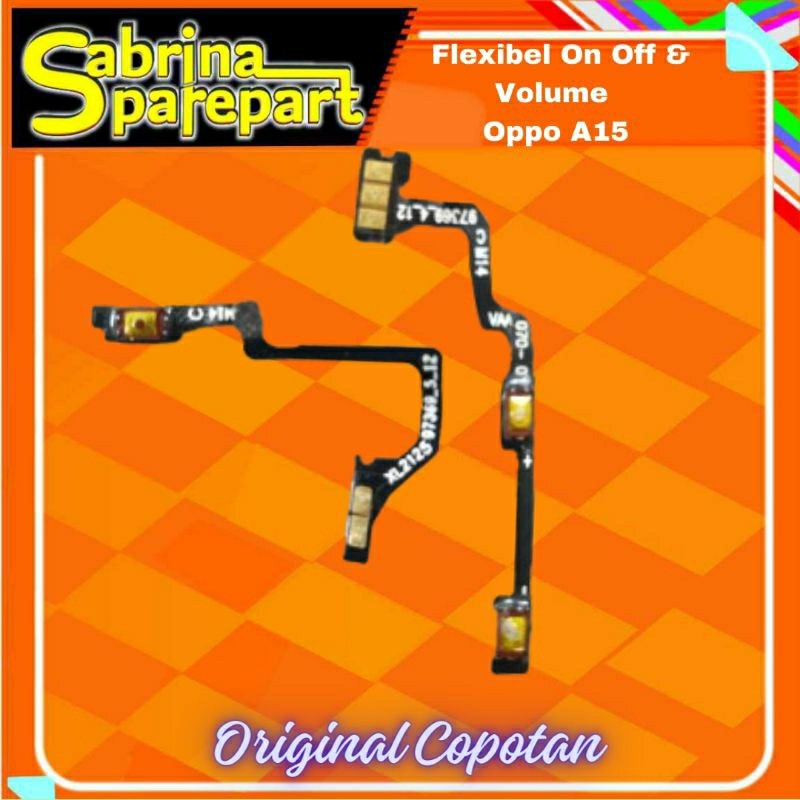 Flexibel On Off & Volume Oppo A15 Original Copotan