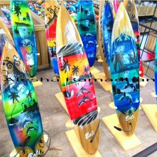 Pajangan Papan Surfing,Miniatur Papan Surfing Bali Uk:T30Cm. Terlaris