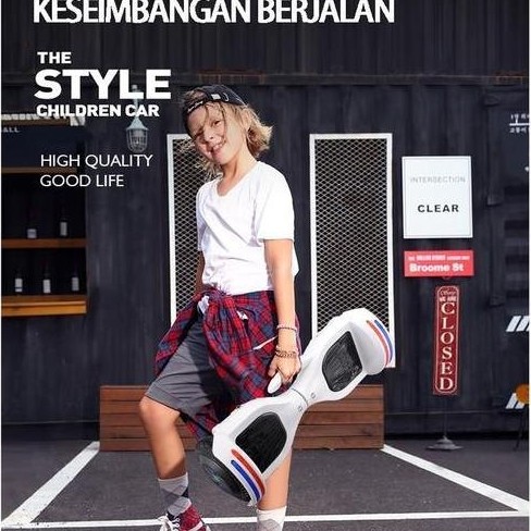 TERLARIS HOVERBOARD SELF-BALANCING 10 INCH - SKUTER LISTRIK 2 RODA UNTUK DEWASA, PRIA & WANITA, PORT