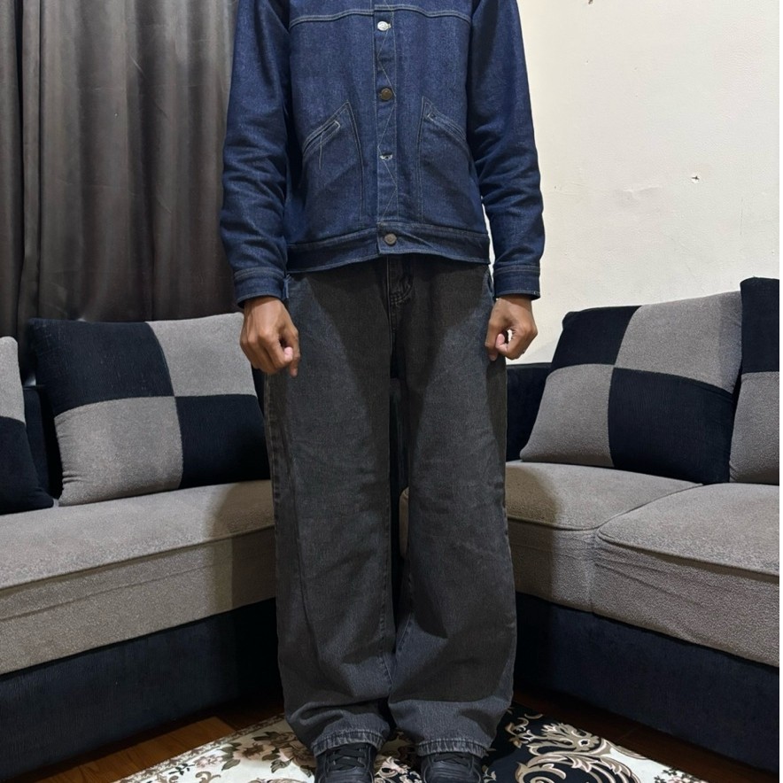 M Grey Washed Jeans