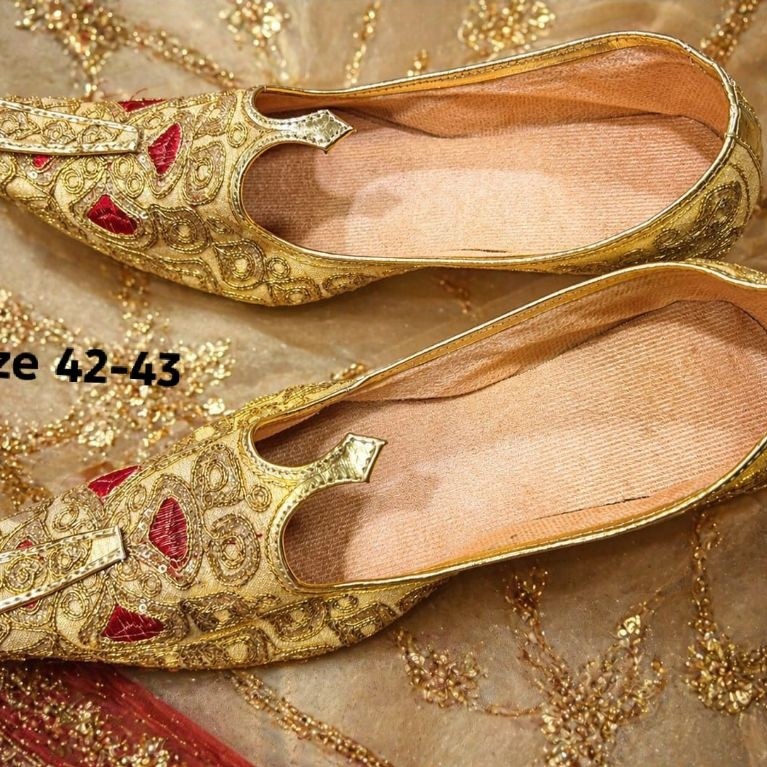 Sepatu India Pria Laki laki Aladin Alibaba kostum Arabian Pernikahan Wedding Bollywood Ukuran 42-43