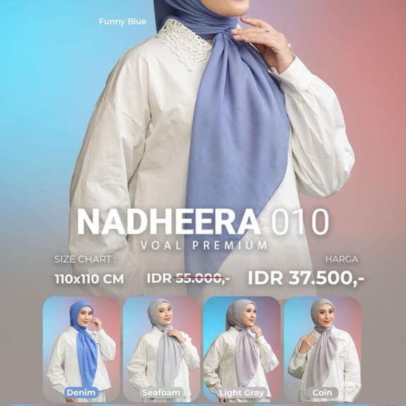 Nadheera 010 Voal Segiempat Nadheera Luxury