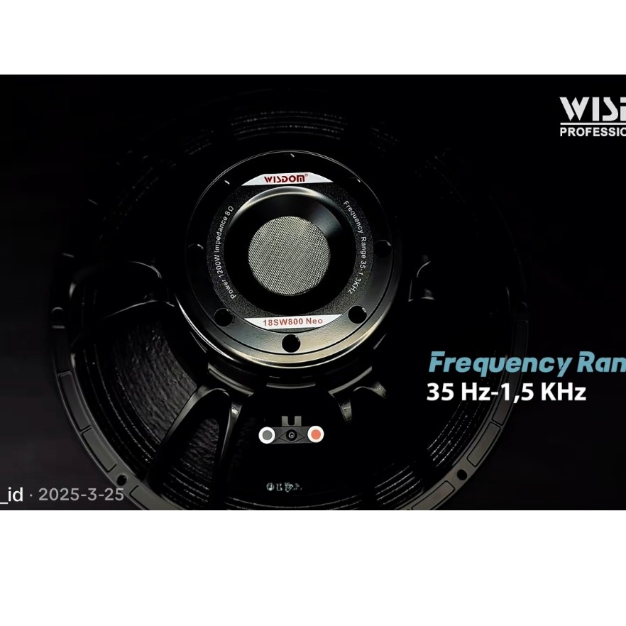 Wisdom 18SW800 Neo - 18 Inch Komponen Wisdom - 18-SW800 Neo / 18 SW 800 NEO