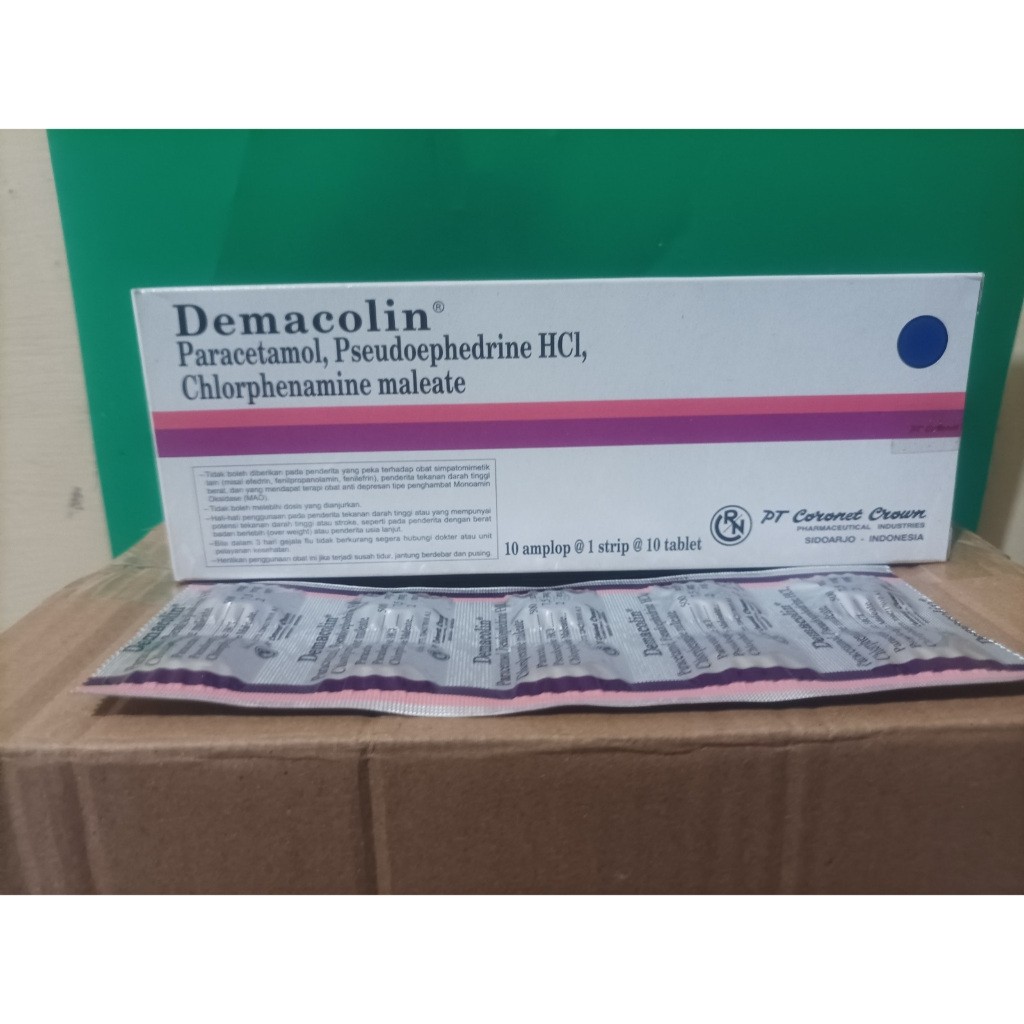 DEMACOLIN Tablet obat untuk Pilek Demam sakit kepala dewasa