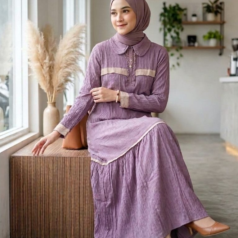 [GAMIS] Lily Dress Journey Scarves | Gamis Wanita Muslimah Journey Terbaru | Lily Dress Journey Ori