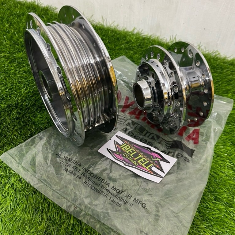 Tromol rx king/Tromol depan+Belakang Rx king Original baru chrome