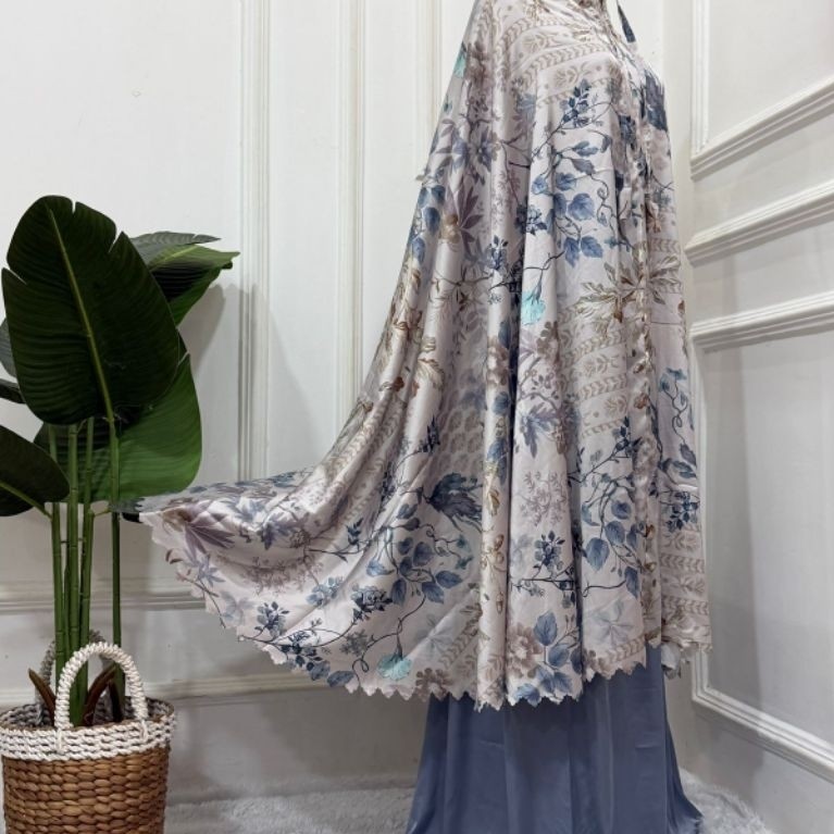 mukena dewasa mukena armani silk premium lasercut tas kotak resleting