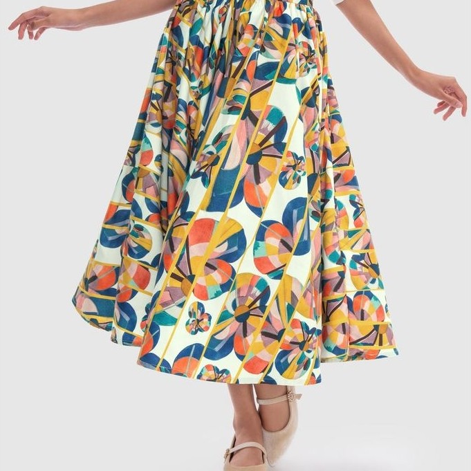 Calla The Label - Solstice Gathered Skirt - Prism